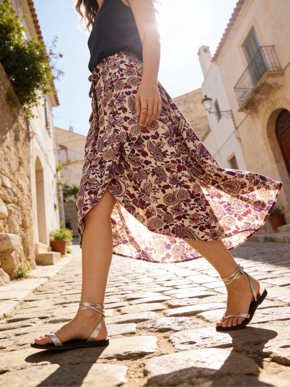 ba&sh Wrap Skirt Yeather Floral Print Size 4 small